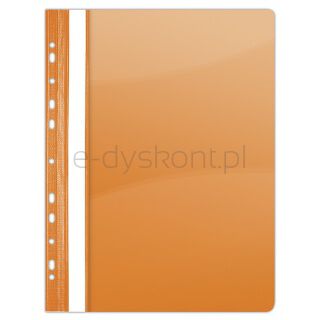 Donau Skoroszyt PVC, A4, twardy, 150/160mikr., wpinany, pomarańczowy