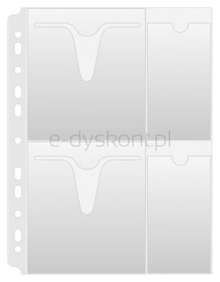 Donau Koszulki Na Płyty Cd/Dvd Pp, A4, Groszkowe, 160Mikr.