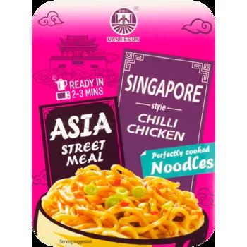 Danie błyskawiczne o smaku kurczaka z makaronem pszennym typu noodle i chili 270g
