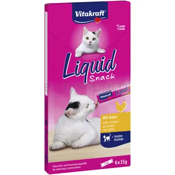 Vitakraft Cat Liquid Snack 6X15 G Kurczak/Tauryna