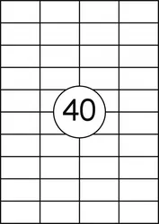Etykiety OFFICE PRODUCTS, 48,5x25,4mm, białe, 100 ark.