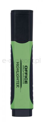 Office Products Zakreślacz z gumowym uchwytem, 2-5mm, zielony