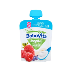 Bobovita JogoMi! Owoce z jogurtem z truskawkami i malinami po 8 miesiącu 80 g