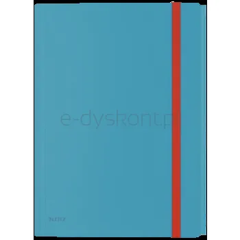 Teczka z gumką i kieszonką Leitz Cosy, PP, niebieska