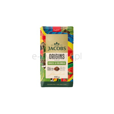 Jacobs Kawa Mielona Origins Brazil&Colombia 450g
