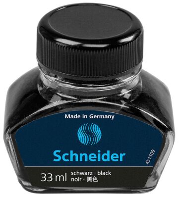 Schneider Atrament do piór szklany kałamarz, 33ml, czarny