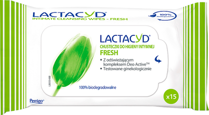 Lactacyd FRESH chusteczki do higieny intymnej 15szt