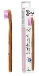 Szczoteczka Do Zębów Dla Dzieci, Bambusowa Ultra Soft Różowa 14.5Cm
