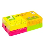 Bloczek Samoprzylepny Q-Connect Rainbow, 76X76Mm, 4X3X80 Kart., Neon, Mix Kolorów - 2