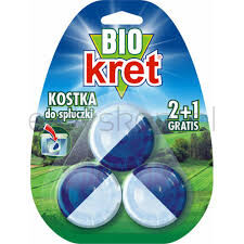 Kret Bio kostka do spłuczki z aktywatorem enzymatycznym (3 x 50g)