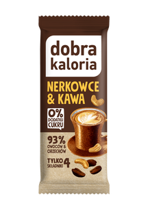 Baton Daktylowy Nerkowce & Kawa Bez Dodatku Cukrów 35 G - Dobra Kaloria [BIO]