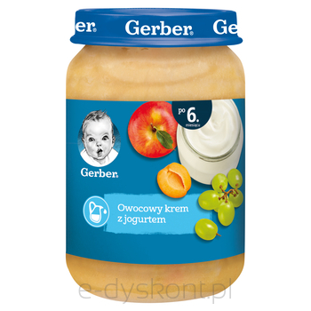 Gerber Deserek Owocowy Krem Z Jogurtem Po 6 Miesiącu 190 G