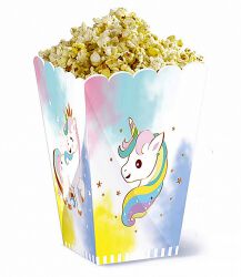 Part Go Pudełko na popcorn Unicorn, 11,5x14,5cm, 6 szt., różowe