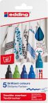 Edding Marker Tekstylny E-4500/5 S 2-3Mm, 5 Sztuk, Cool Colours  - 2