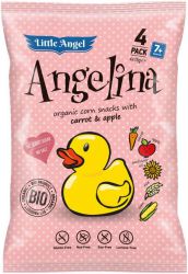 Little Angel Angelina Chrupki Kukurydziane Angelina Marchew I Jabłko Od 7 Miesiąca Bezgl. Bio 4X15G