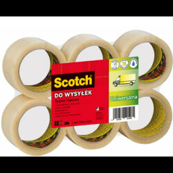 Scotch Taśma pakowa™ Do Wysyłek, Uniwersalna, Przezroczysta, 50 Mm X 66 M (Zgrzewka 6 Szt.)