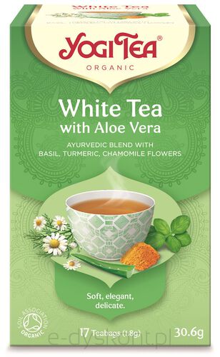 Herbata Biała Z Aloesem (White Tea With Aloe Vera) Bio (17 X 1,8 G) 30,6 G - Yogi Tea [BIO]