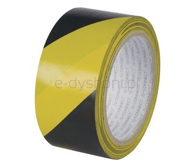 Q-Connect Taśma Ostrzegawcza 48Mm, 20M, Czarno-Żółta