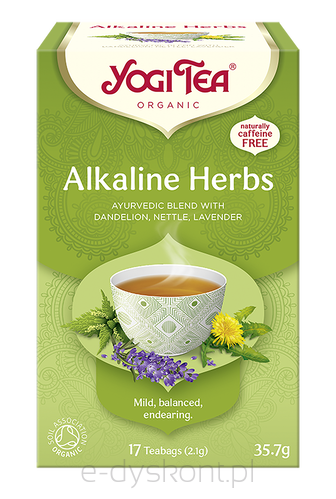 Herbatka Zioła Alkaliczne (Alkaline Herbs) Bio (17 X 2,1 G) 35,7 G - Yogi Tea [BIO]