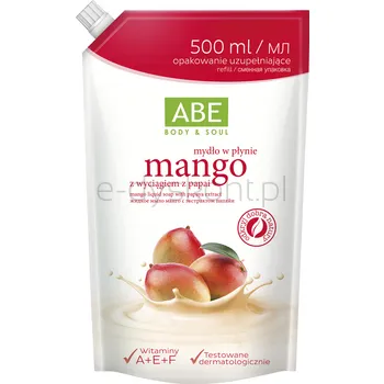 ABE mydło w płynie Mango i Papaja 500ml - zapas