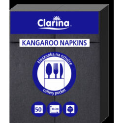 Clarina Serwetki Kangurki 38X32 50Szt Czarne 