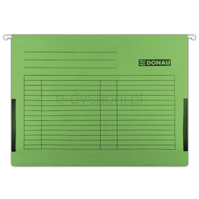 Donau Teczka zawieszkowa z boczkami, A4, 230gsm, zielona