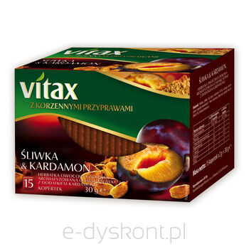 Vitax Herbata Śliwka Kardamon 15 Torebek X 2G W Kopertkach