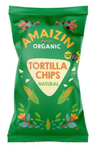 Chipsy Tortilla Kukurydziane Solone Bezglutenowe Bio 250 G - Amaizin [BIO]