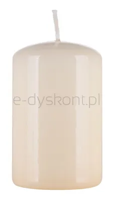 Świeca słupek DONAU HOME Standard Gloss, 50x80mm, kremowy