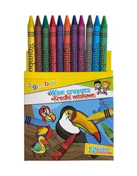 Kredki świecowe GIMBOO, 12szt., 8mm, mix kolorów