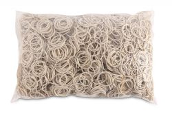 Office Products Gumki Recepturki średnica 25mm, 1,5x1,5mm, 60% kauczuku, 1000g, zgrzewka, białe