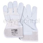 Rękawice robocze Donau SAFETY DS-DOKGOAT, doker, skóra kozia, rozm. 10,5/XL, szaro-białe - 4