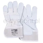 Rękawice robocze DONAU SAFETY DS-DOKGOAT, doker, skóra kozia, rozm. 10,5/XL, szaro-białe - 4