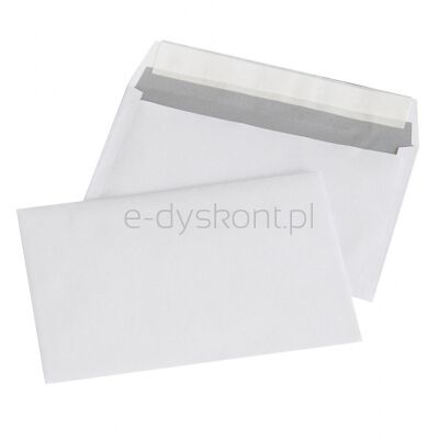 Office Products Koperty Z Taśmą Silikonowąhk, C6, 114X162Mm, 80Gsm, 1000Szt., Białe 