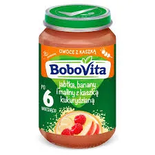 Bobovita DeSerekJabłka, Banany I Maliny Z Kleikiem Kukurydzianym Po 6 Miesiącu 190G