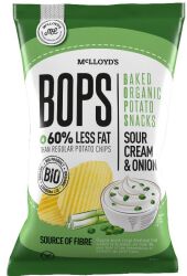 Mclloyds Bops Chipsy Ziemniaczane Pieczone Śmietankowo-Cebulowe Bezgl. Bio 85 G