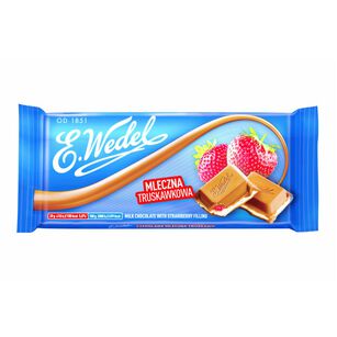 Wedel Czekolada Truskawkowa Nadziewana 100G