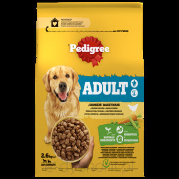 Pedigree Adult sucha karma z drobiem i warzywami 2,6 kg