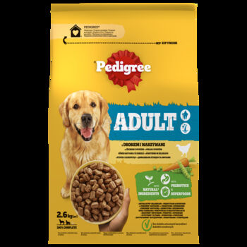 Pedigree Adult sucha Karma z drobiem i warzywami 2,6 kg