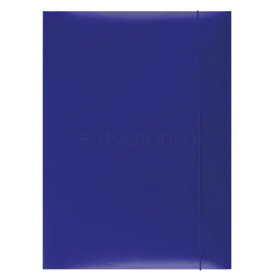 Office Products Teczka Z Gumką, Karton, A4, 300Gsm, 3-Skrz., Niebieska 