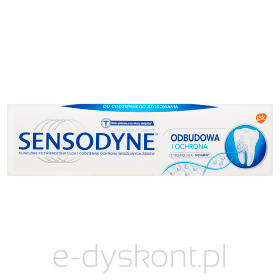 Sensodyne Odbudowa I Ochrona Pasta Z Fluorem Do Nadwrażliwych Zębów, Wyrób Medyczny, Utwardzająca Szkliwo O Smaku Miętowym, 75 Ml