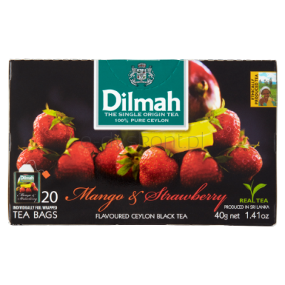 Dilmah Herbata Mango & Strawberry Flavoured Black 20X2 G