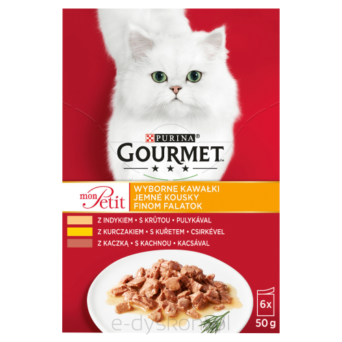 Purina Karma Dla Kota Gourmet Mon Petit Mix Drobiowy (6X50G)