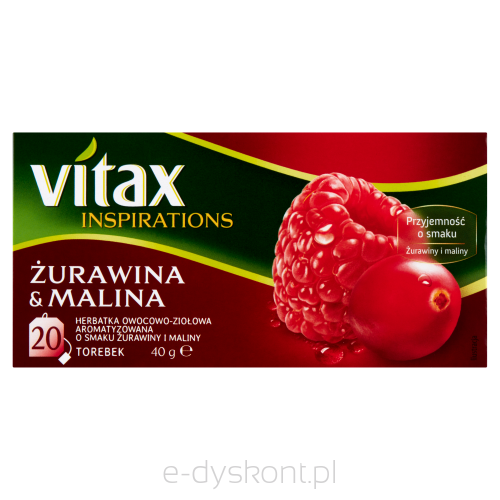 Vitax Inspiracje Herbata Żurawina&Malina 20Torebek