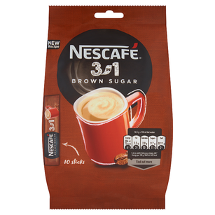 Nescafe Napój Kawowy 3In1 Brown Sugar Rozpuszczalny 10 X 16,5G