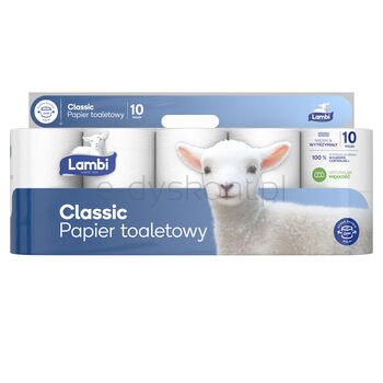 Lambi Papier Toaletowy Classic 3 Warstwy, 10 Rolek