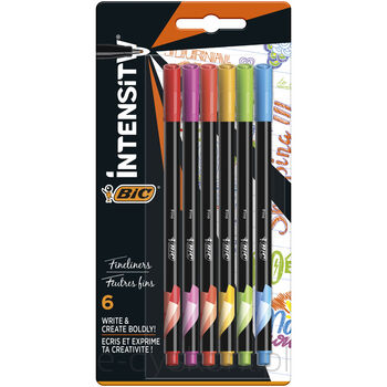 BIC Intensity Fine Rainbow cienkopis miks kolorów blister 6 sztuk