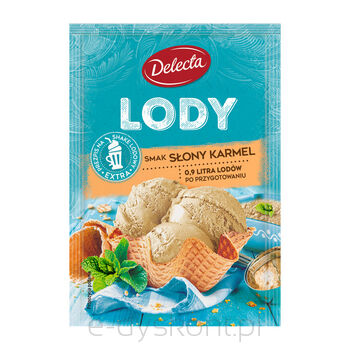 Delecta Lody w proszku 57g smak słony karmel 