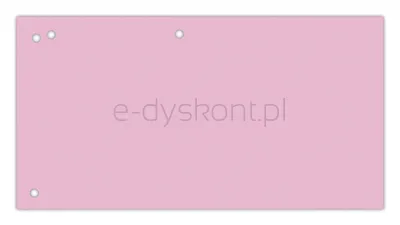 Office Products Przekładki karton, 1/3 A4, 240x105mm, 100szt., różowe 
