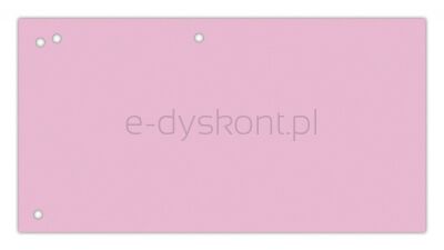 Office Products Przekładki karton, 1/3 A4, 240x105mm, 100szt., różowe 